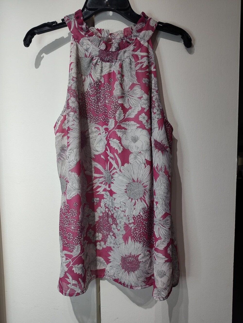 Liberty of London Pink and White Floral Halter Camisole